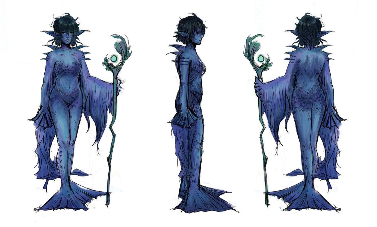 Mermaid Humanoid, Guard of the Underwater Palace