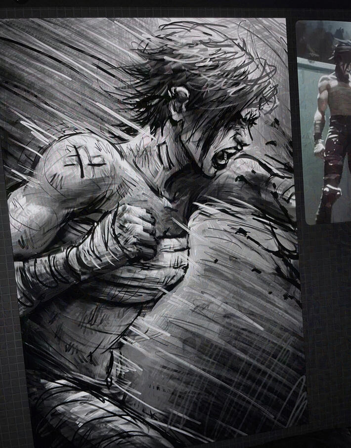 Pit Fighter VI rough doodle