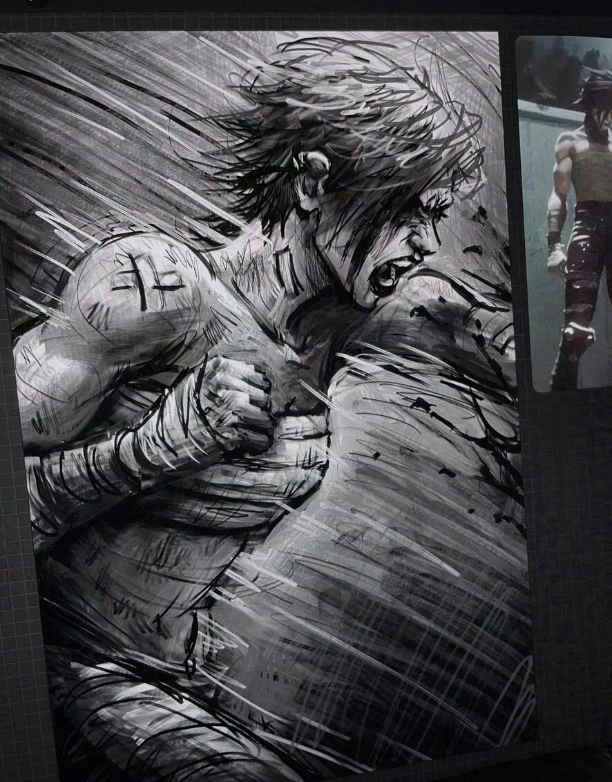 Pit Fighter VI rough doodle